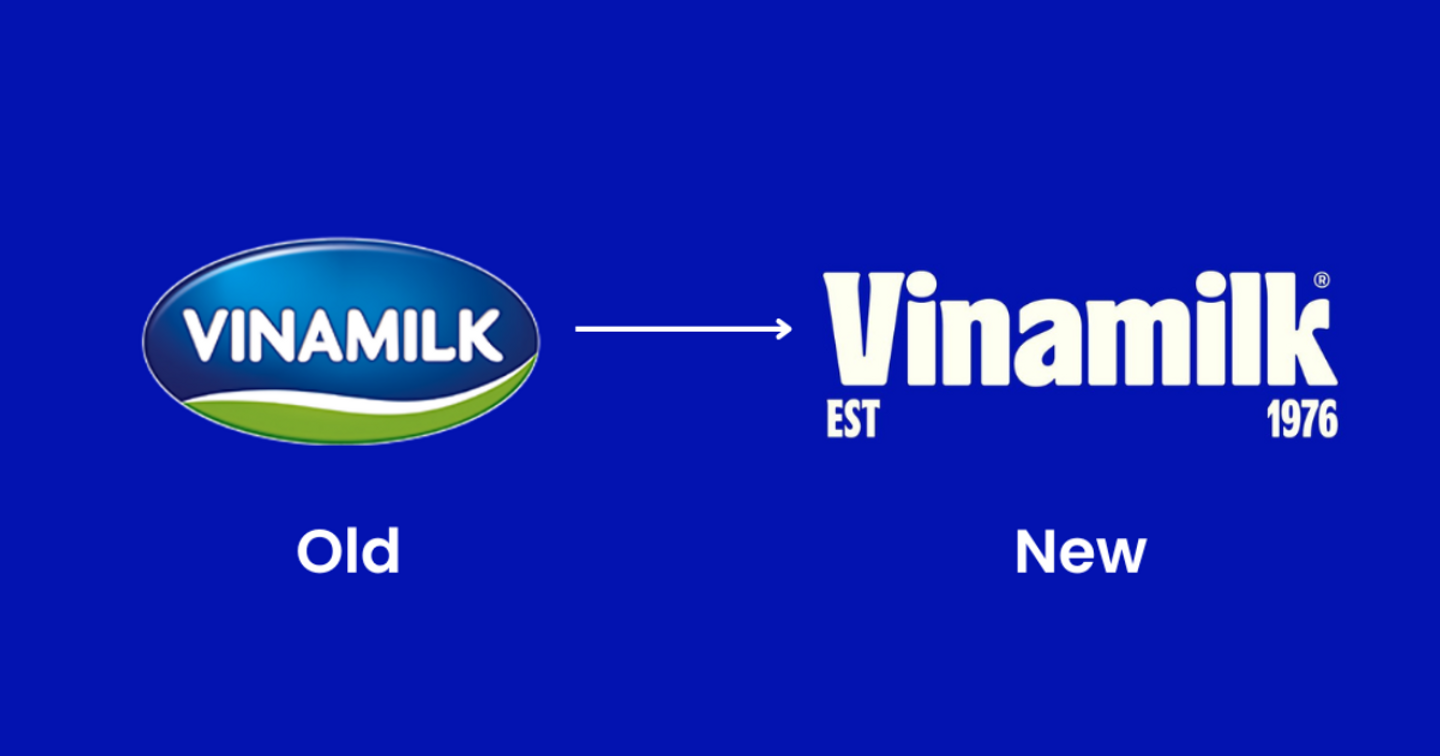 Sự thay đổi trong logo Vinamilk trước và sau 2023