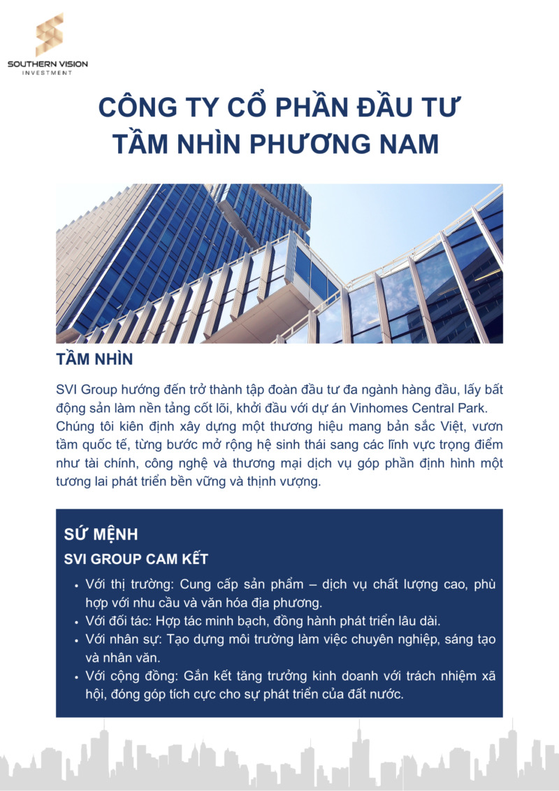 Tầm nhìn - Sứ mệnh trong Company Profile