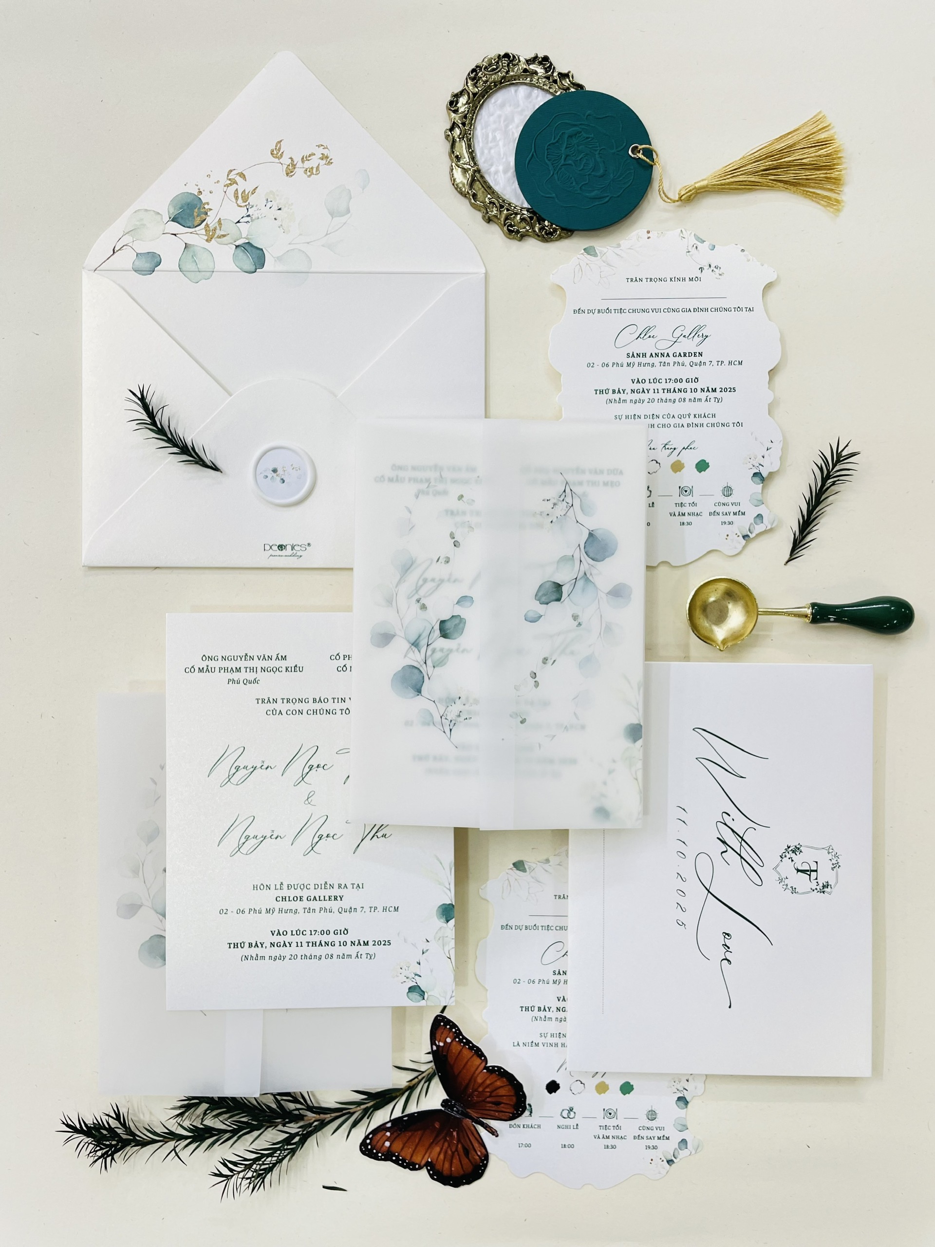 Thiệp cưới bằng kỹ thuật Die Cut
