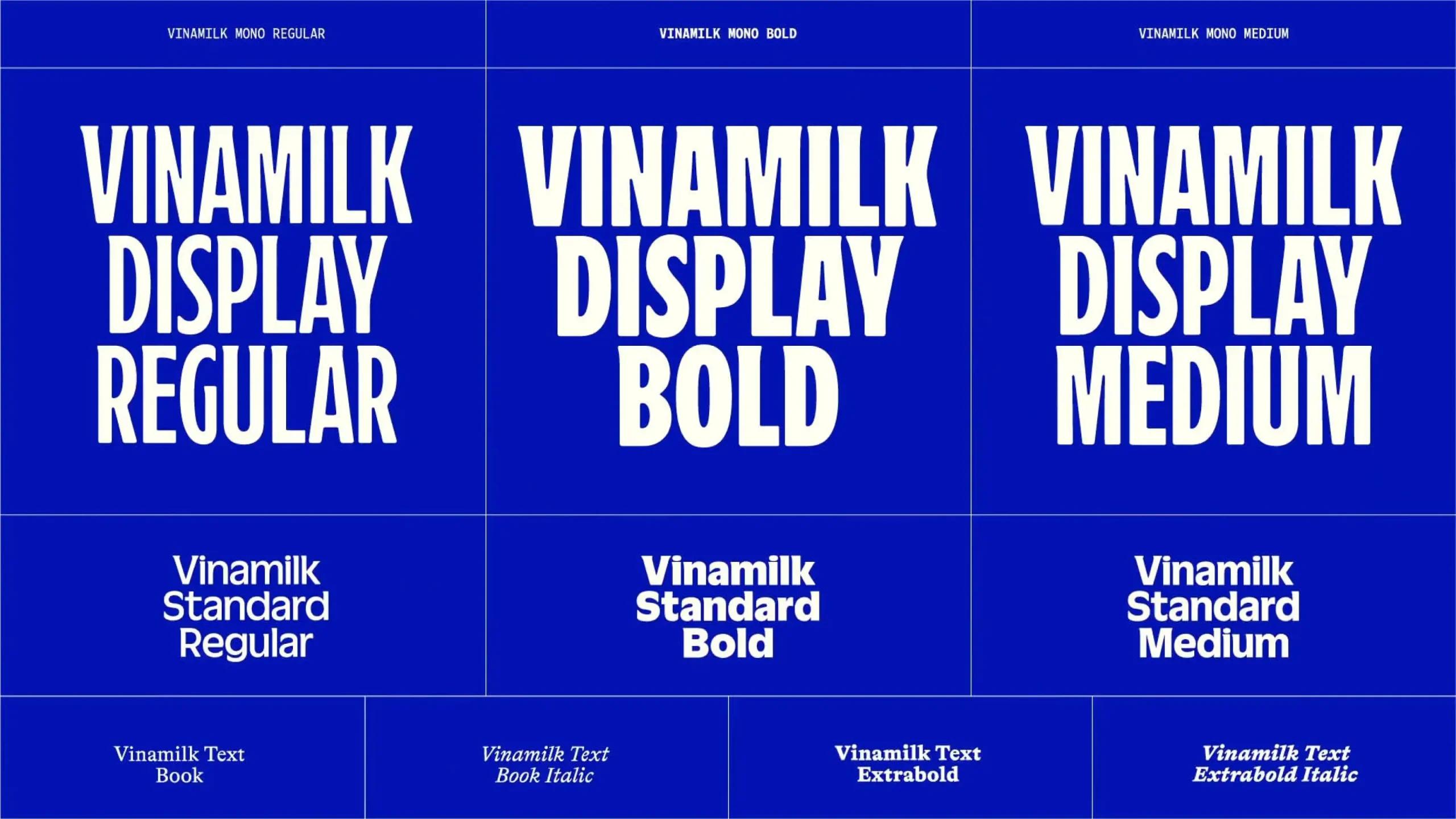 Hệ thống typography của Vinamilk