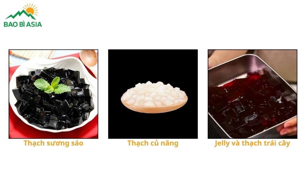 Các loại thạch thanh mát tại Hồng trà Ngô Gia