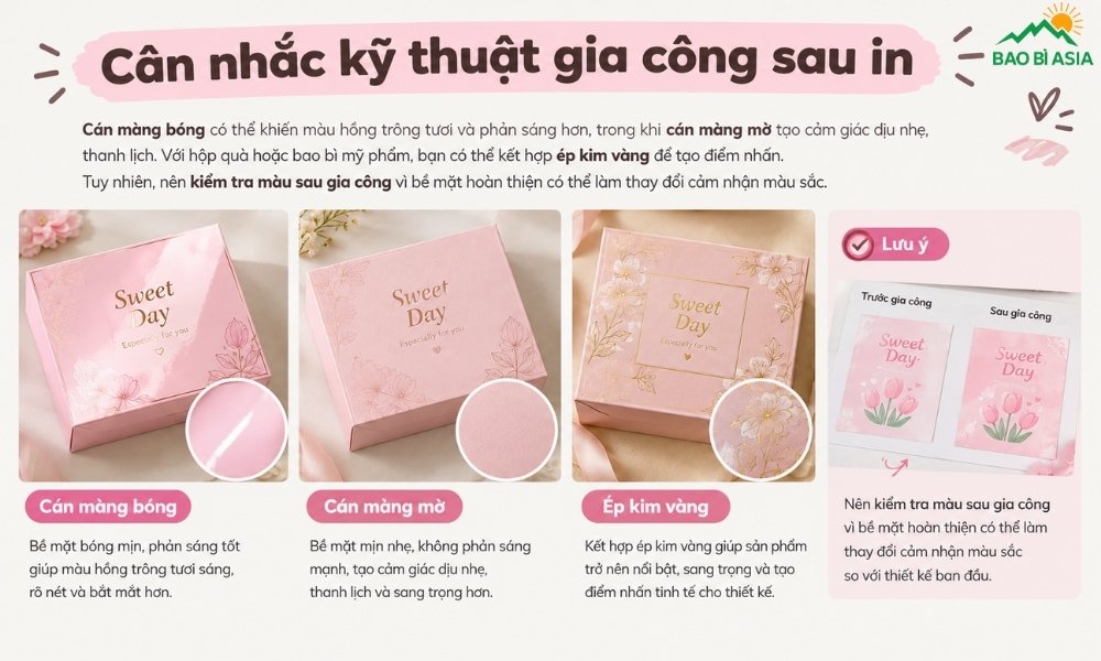 Cân nhắc kỹ thuật gia công sau in