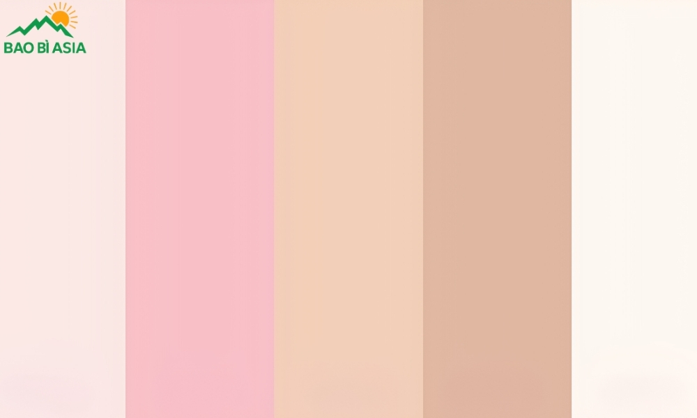 Hồng Pastel phối với màu be hoặc kem