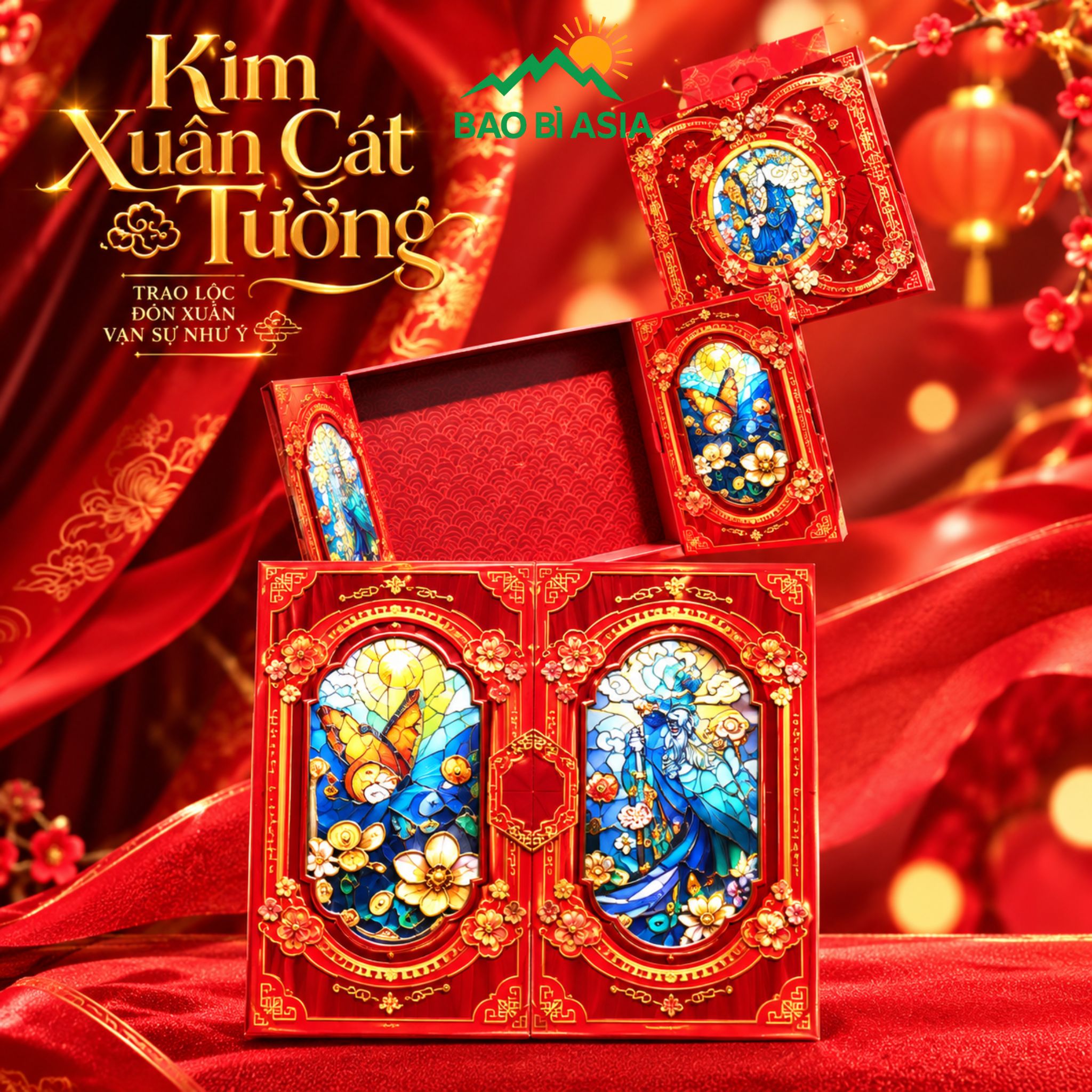 Hộp quà Tết Kim Xuân Cát Tường