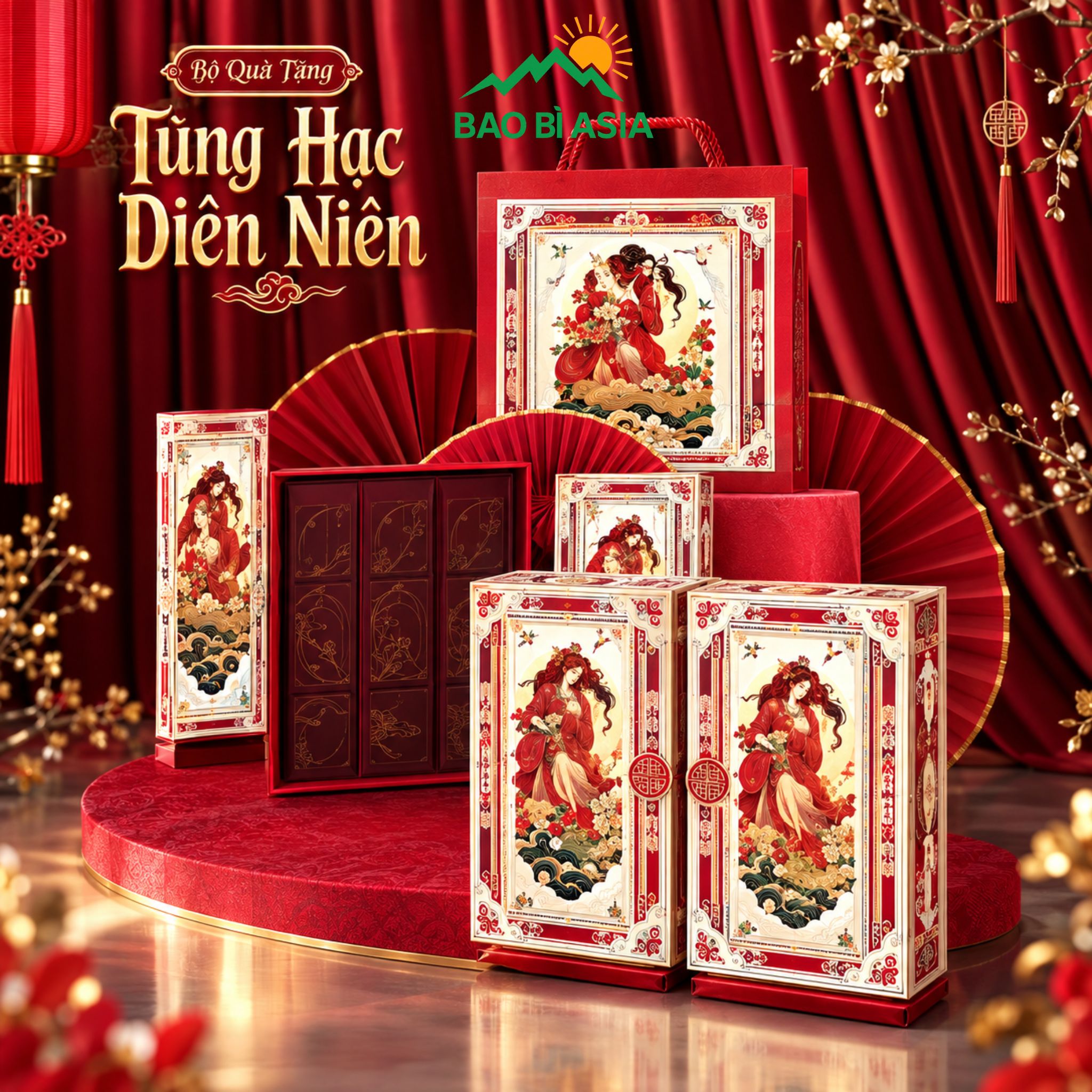 Hộp quà Tết Tùng Bạc Diên Niên