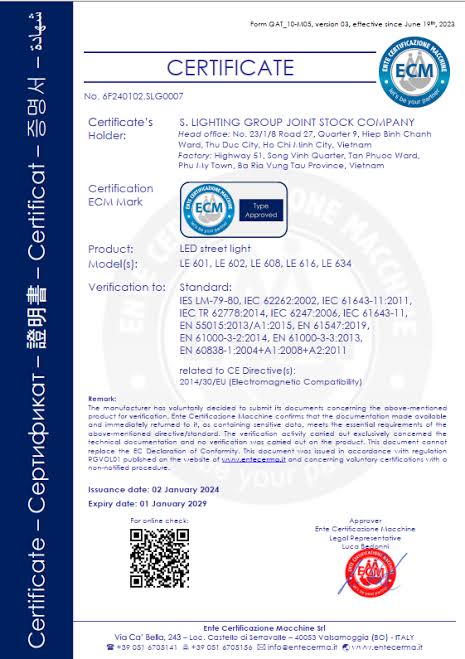 Mẫu chứng nhận CE 4