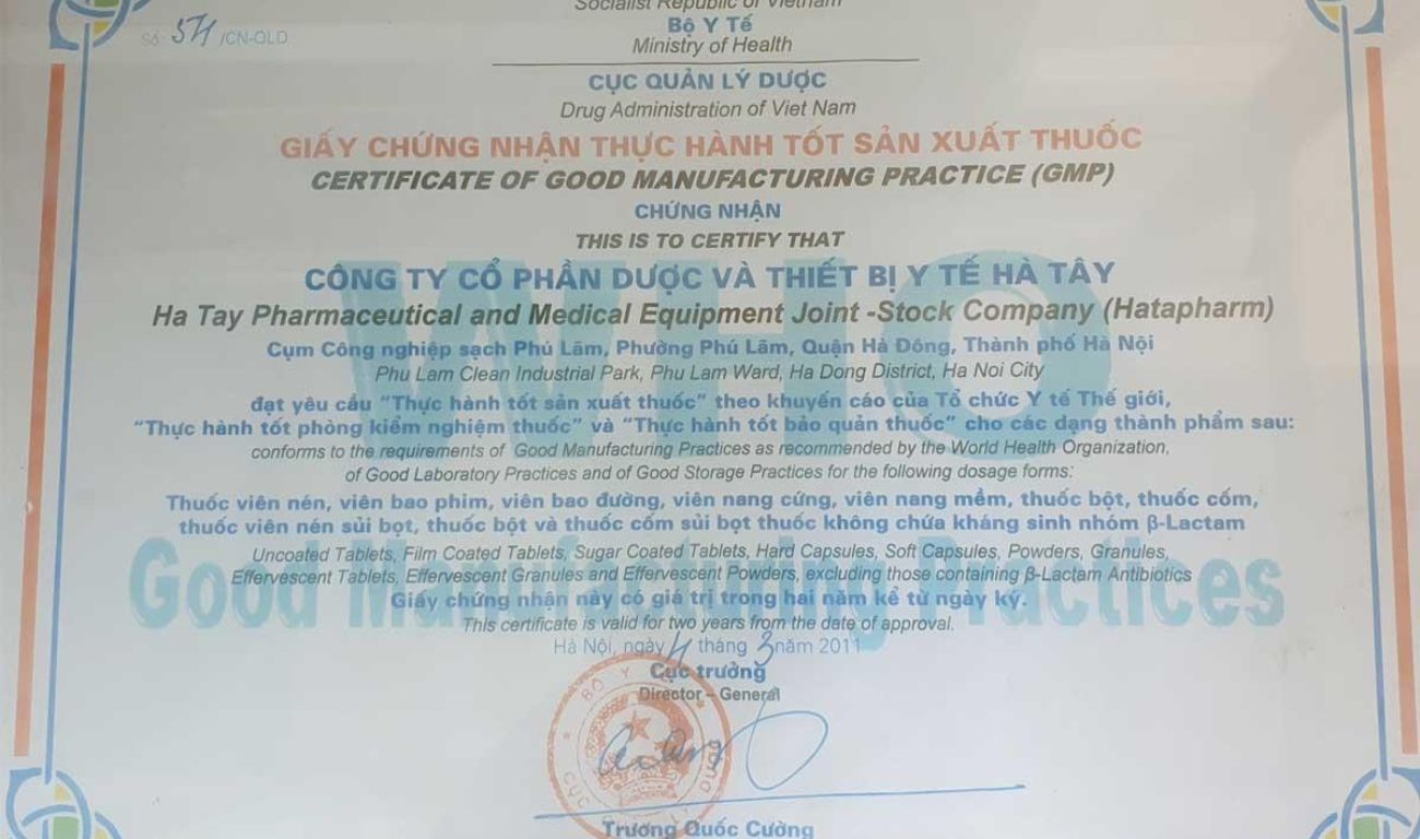 Mẫu GMP 1